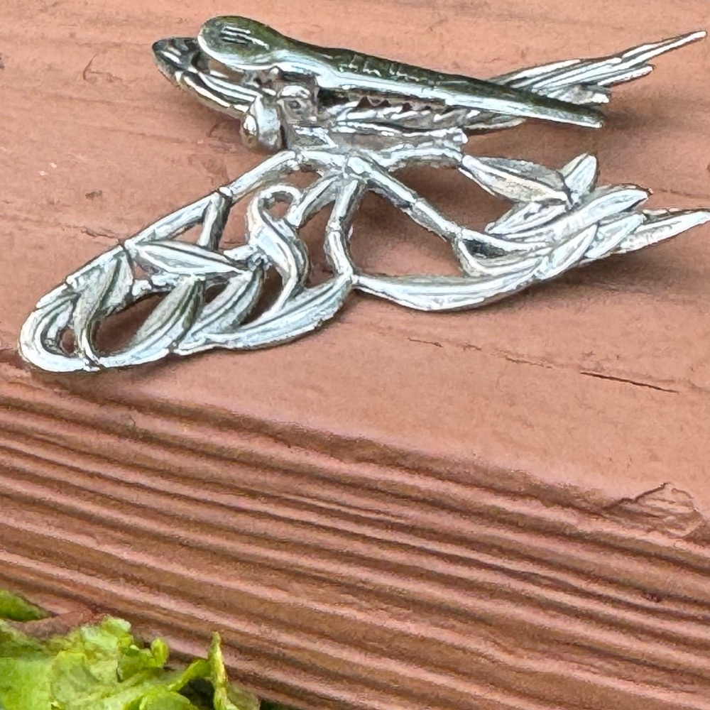 John Hardly Elegant Silver Butterfly pin scarf pin Ornament, brooch - Picture 8 of 11